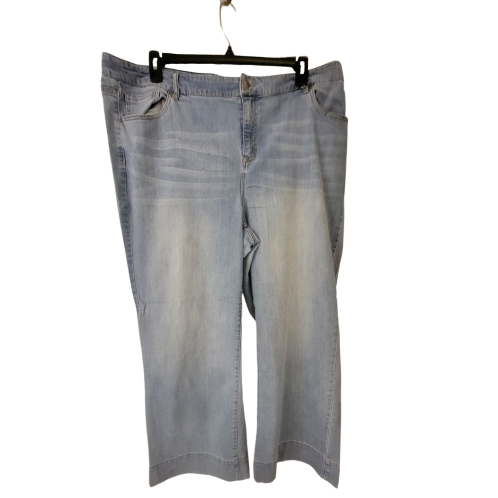 Lane Bryant Sky Blue Wide Leg Jeans
